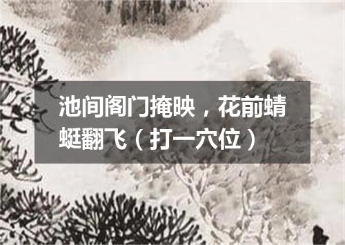 池间阁门掩映，花前蜻蜓翻飞（打一穴位）