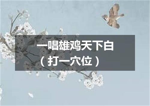 一唱雄鸡天下白（打一穴位）