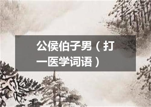 公侯伯子男（打一医学词语）