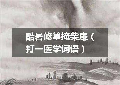 酷暑修篁掩柴扉（打一医学词语）