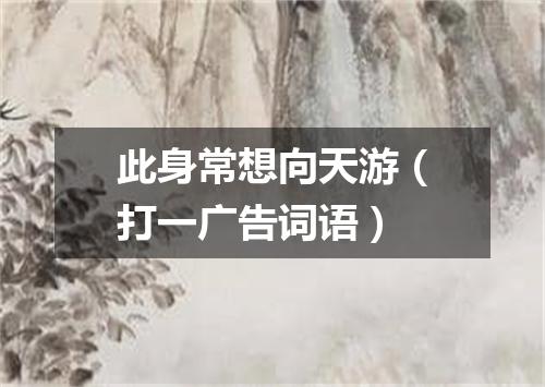 此身常想向天游（打一广告词语）