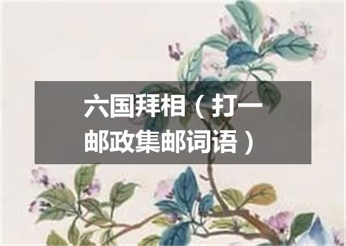 六国拜相（打一邮政集邮词语）