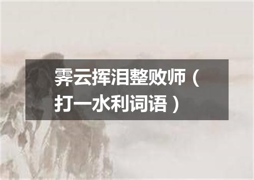 霁云挥泪整败师（打一水利词语）