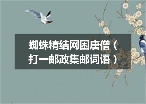 蜘蛛精结网困唐僧（打一邮政集邮词语）
