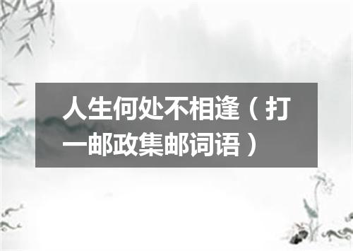 人生何处不相逢（打一邮政集邮词语）