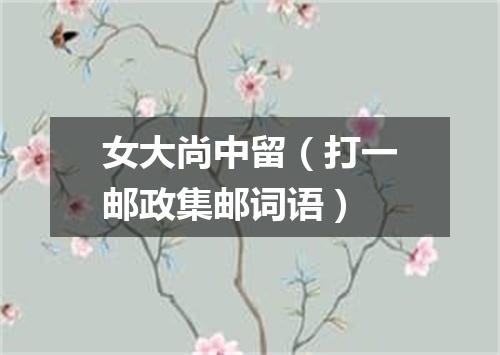 女大尚中留（打一邮政集邮词语）