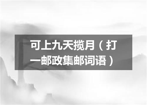 可上九天揽月（打一邮政集邮词语）
