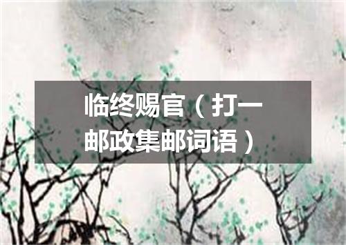 临终赐官（打一邮政集邮词语）