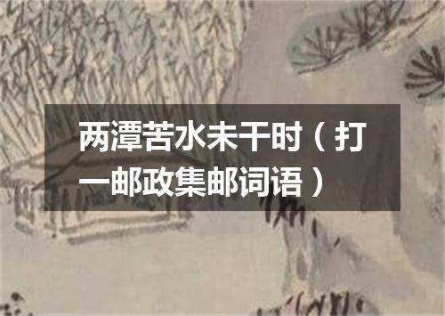 两潭苦水未干时（打一邮政集邮词语）