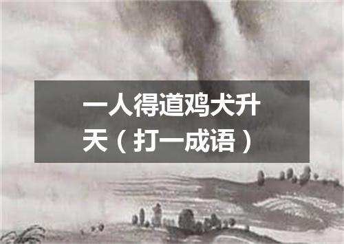 一人得道鸡犬升天（打一成语）