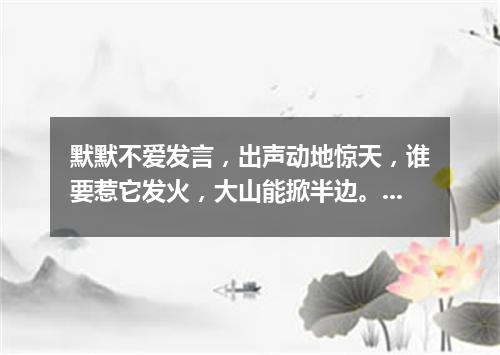 默默不爱发言，出声动地惊天，谁要惹它发火，大山能掀半边。（打一军事物品）