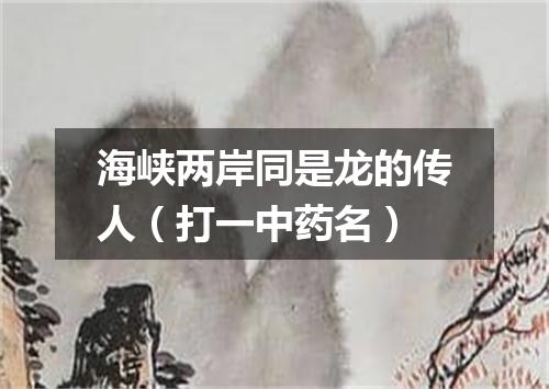海峡两岸同是龙的传人（打一中药名）