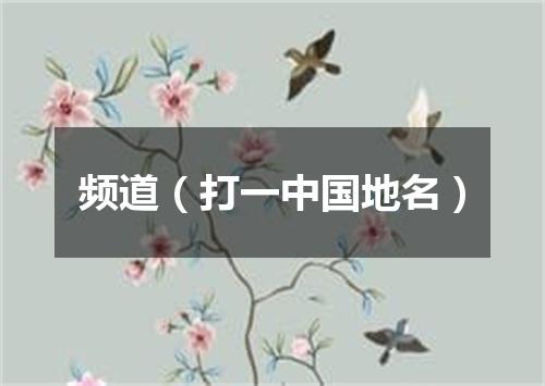 频道（打一中国地名）