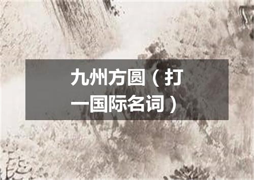 九州方圆（打一国际名词）