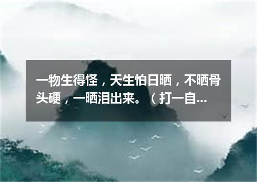一物生得怪，天生怕日晒，不晒骨头硬，一晒泪出来。（打一自然现象）