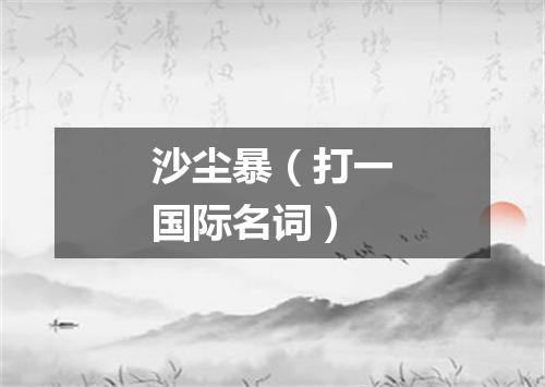 沙尘暴（打一国际名词）