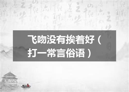 飞吻没有挨着好（打一常言俗语）