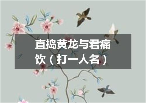直捣黄龙与君痛饮（打一人名）