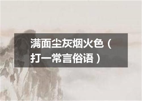 满面尘灰烟火色（打一常言俗语）