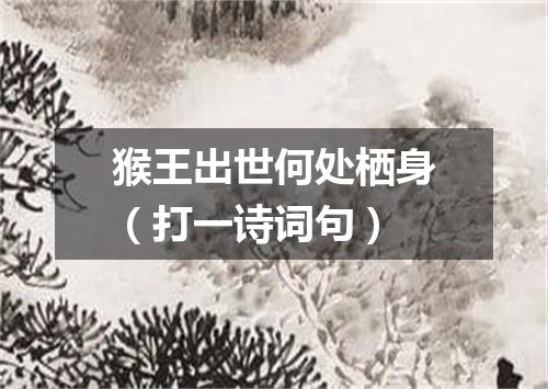 猴王出世何处栖身（打一诗词句）