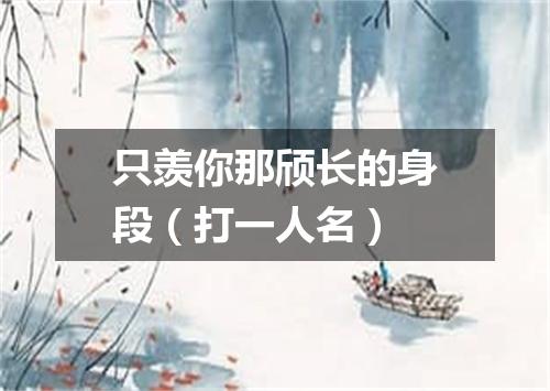 只羡你那颀长的身段（打一人名）