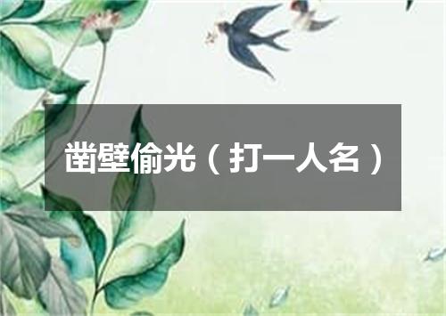 凿壁偷光（打一人名）