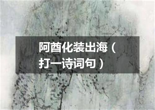 阿酋化装出海（打一诗词句）