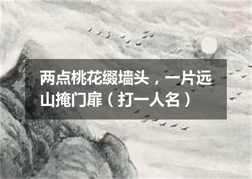 两点桃花缀墙头，一片远山掩门扉（打一人名）