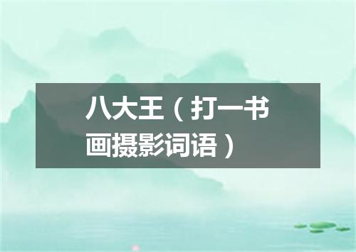 八大王（打一书画摄影词语）