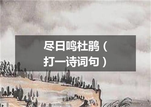 尽日鸣杜鹃（打一诗词句）