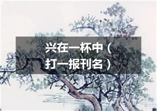 兴在一杯中（打一报刊名）