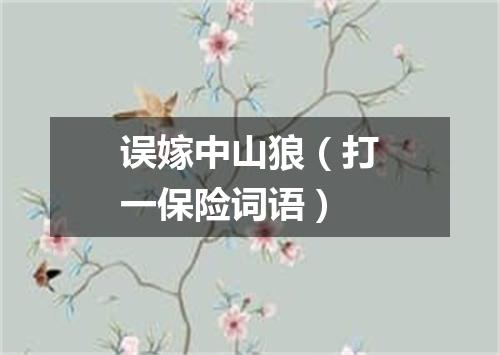 误嫁中山狼（打一保险词语）