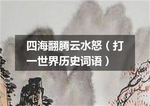 四海翻腾云水怒（打一世界历史词语）