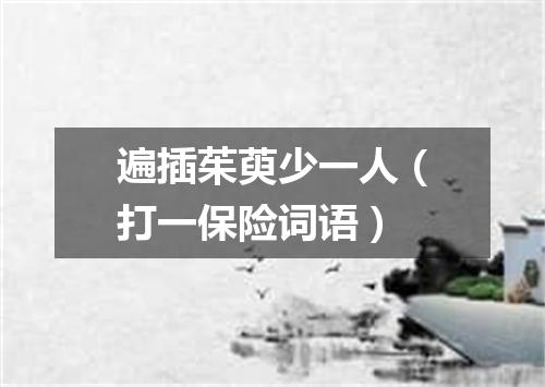 遍插茱萸少一人（打一保险词语）