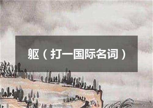 躯（打一国际名词）