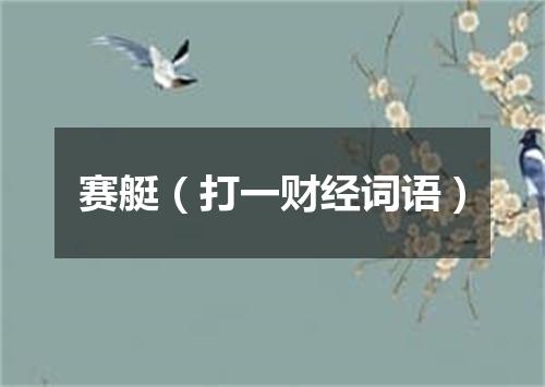 赛艇（打一财经词语）