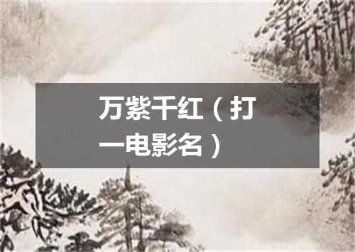 万紫千红（打一电影名）