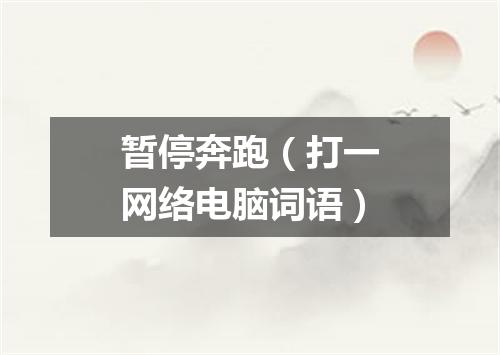 暂停奔跑（打一网络电脑词语）