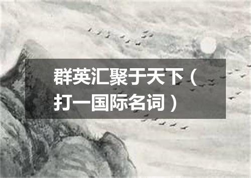 群英汇聚于天下（打一国际名词）