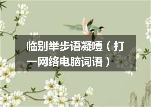临别举步语凝噎（打一网络电脑词语）