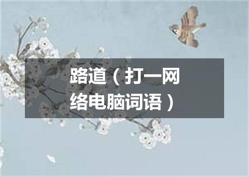 路道（打一网络电脑词语）