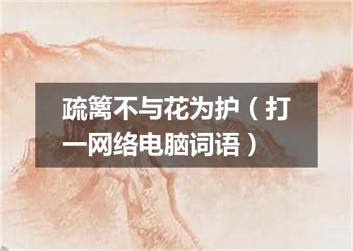 疏篱不与花为护（打一网络电脑词语）