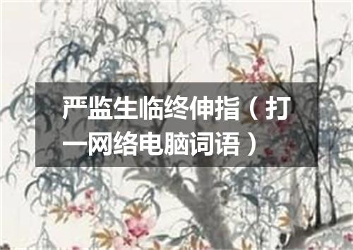 严监生临终伸指（打一网络电脑词语）