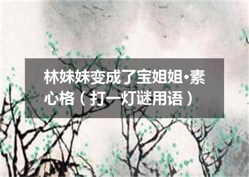 林妹妹变成了宝姐姐·素心格（打一灯谜用语）