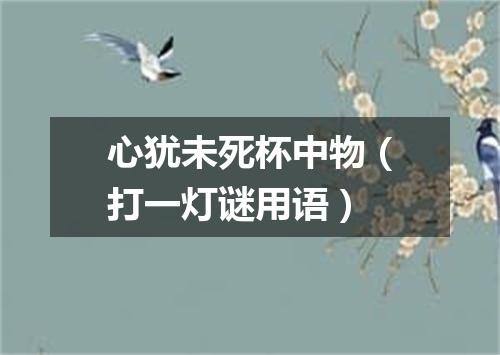 心犹未死杯中物（打一灯谜用语）