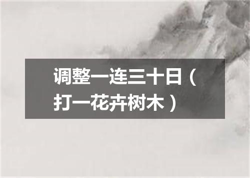 调整一连三十日（打一花卉树木）