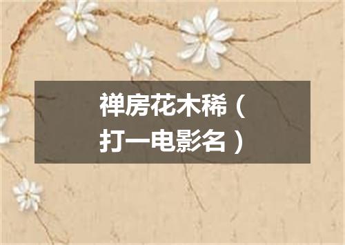 禅房花木稀（打一电影名）