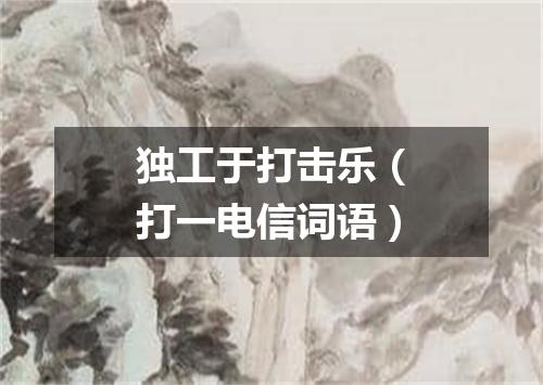 独工于打击乐（打一电信词语）