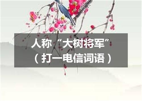 人称“大树将军”（打一电信词语）