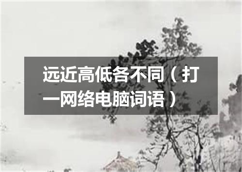 远近高低各不同（打一网络电脑词语）